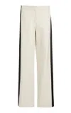 Christopher Esber Tuxedo-contrast Silk Wide-leg Pants In Black,white