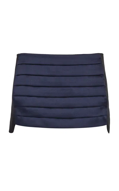 Christopher Esber Tuxedo-contrast Stretch-wool Mini Skirt In Black