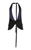 Christopher Esber Tuxedo-contrast Stretch-wool Vest In Black