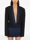 Christopher Esber Tuxedo Contrast Wool Blazer In Black
