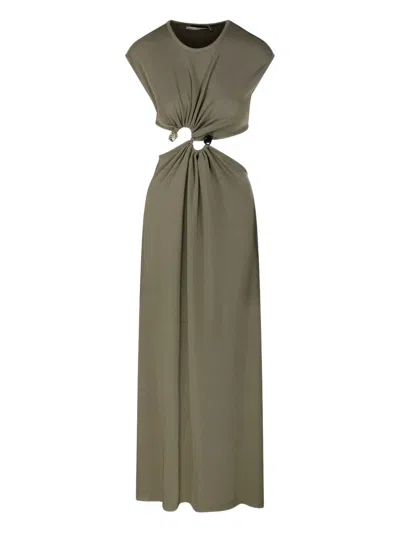 Christopher Esber Twist-detail Maxi Dress In Green