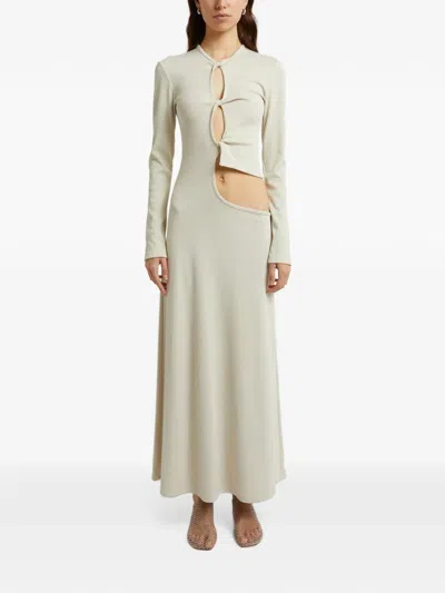 Christopher Esber Twist-detail Cut-out A-line Maxi Dress In White