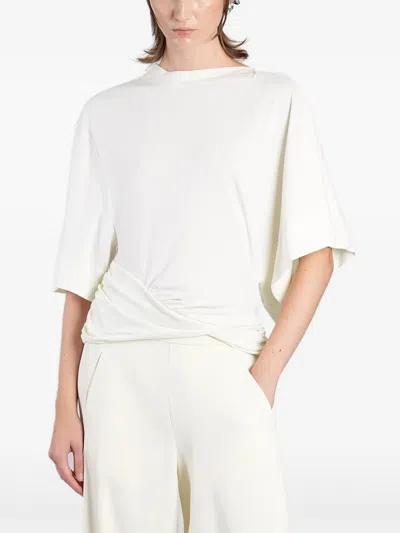 Christopher Esber Twist-detail T-shirt In White
