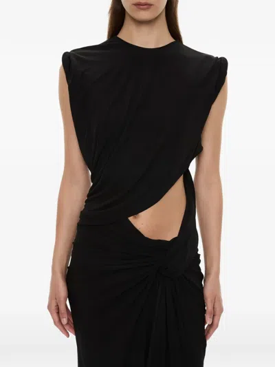 Christopher Esber Twisted Cut-out Long Dress In Black