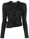 Christopher Esber Open-twist Long Sleeve Top In Black