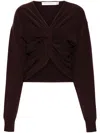 Christopher Esber Ravelled Cropped Cashmere Sweater In Mahogany