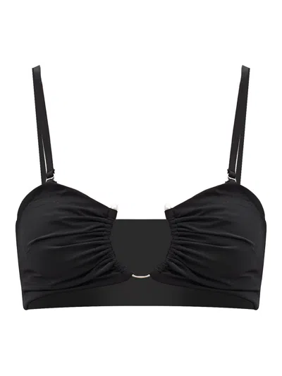 Christopher Esber U-prong Bikini Top In Black