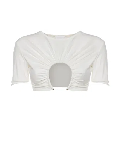 Christopher Esber U-prong Bikini Top In White