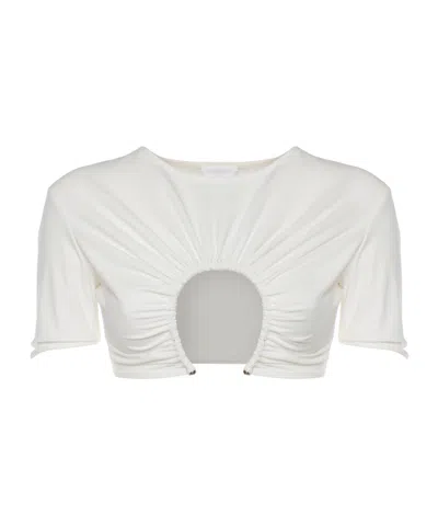 Christopher Esber U Prong Bikini Top In White