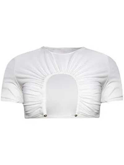 Christopher Esber U-prong Short-sleeve T-shirt In White