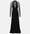 Christopher Esber Uma Semi-sheer Maxi Dress In Black
