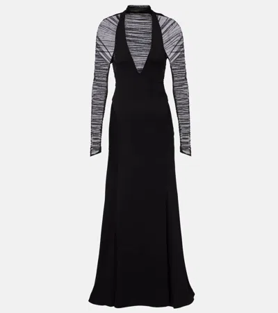 Christopher Esber Uma Semi-sheer Maxi Dress In Black
