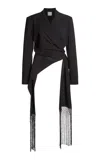 Christopher Esber Unravel Macrame Wrap Blazer In Black