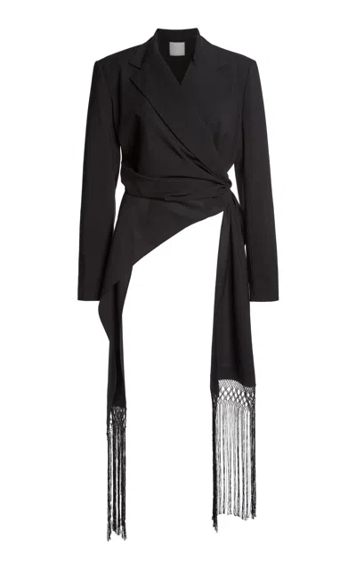Christopher Esber Unravel Macrame Wrap Blazer In Black