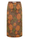 Christopher Esber Upholstered Brocade Midi Skirt In Multi