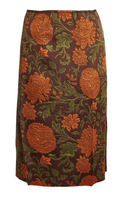 Christopher Esber Upholstered Brocade Skirt In Multi
