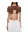 Christopher Esber U Prong Tee Bikini Top In Brown