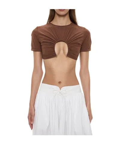 CHRISTOPHER ESBER U-PRONG RUCHED TOP