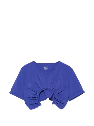 Christopher Esber U-prong Short-sleeve Top In Blue