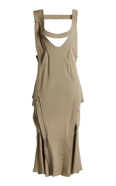Christopher Esber Utility Belted Maxi Dress In Brown