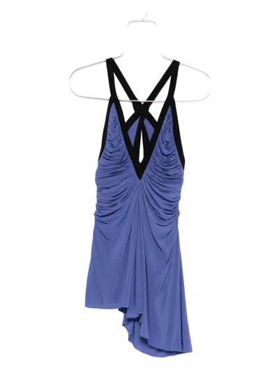 Christopher Esber V-neck Mini Dress In Blue