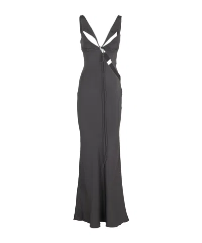 Christopher Esber V-neck Sleeveless Dress In Black