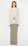 Christopher Esber Vanished Plisse Cotton Shirt In White