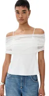 Christopher Esber Veiled Shawl Cami White In White