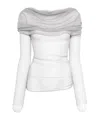 Christopher Esber Veiled Silk Top In White