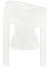 Christopher Esber Veiled Silk Blouse In White