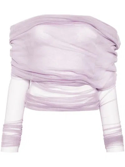 Christopher Esber Veiled Top In 紫色