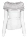 Christopher Esber Veiled Top In Gray