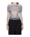 Christopher Esber Veiled Top In Gray