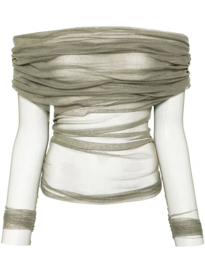 Christopher Esber Veiled Top In Green