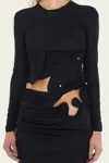 Christopher Esber Venus Looped Long-sleeve Top In Black