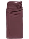 Christopher Esber Venus Sheer Jersey Midi Skirt In Brown
