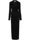 Christopher Esber Venus Plunging Maxi Dress In Black