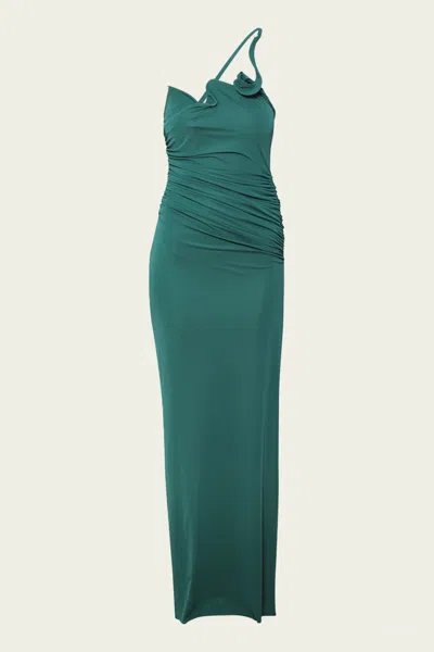 Christopher Esber Venus Single Strap Cami Dress In Evergreen In Green