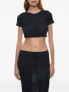 Christopher Esber Verano Striped T-shirt In Black