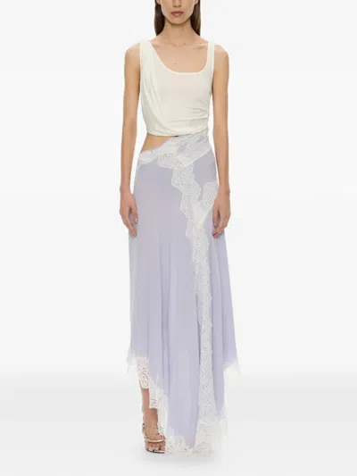 Christopher Esber Verve Twisted Lace Asymmetric Dress In Multi