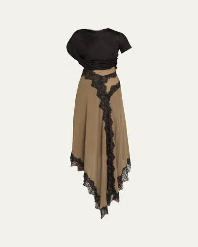 Christopher Esber Verve Twisted Midi T-shirt Dress