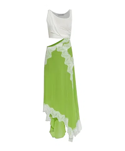 Christopher Esber Verve Twisted Tank Dress In Green