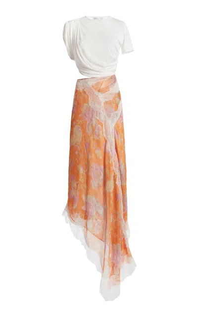 Christopher Esber Verve Twisted Tee Cotton Maxi Dress In Multi