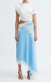 Christopher Esber Verve Twisted Tee Silk Dress In Blue
