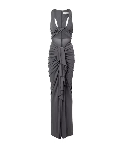 Christopher Esber Vivenda Cutout Gathered Gown In Black