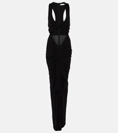 Christopher Esber Vivenda Black Draped Maxi Dress In Viscose