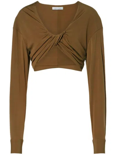Christopher Esber Vivenda Drape Top In Green