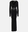 Christopher Esber Vivenda Draped Jersey Maxi Dress In Black