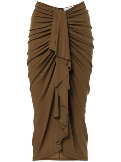 Christopher Esber Vivenda Drapped Skirt In Grün