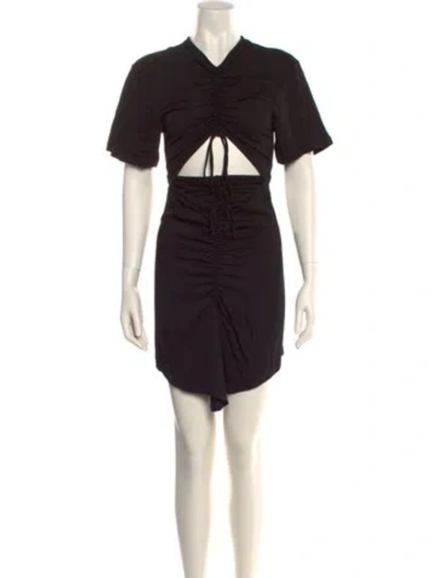 Pre-owned Christopher Esber V-neck Knee-length Dress In Black
